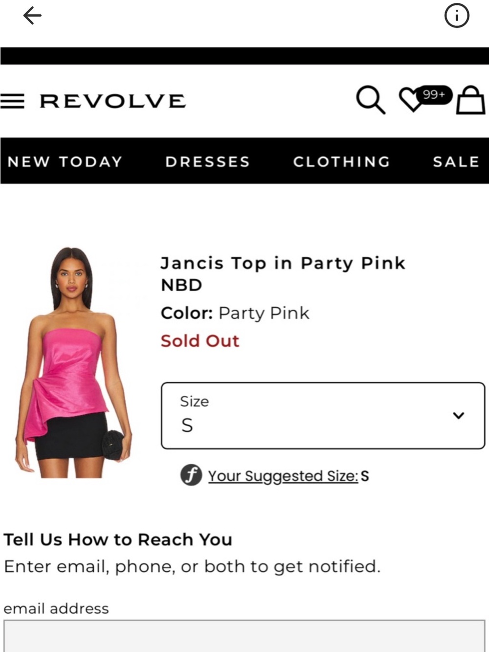 NBD Strapless Peplum Top in Party Pink
